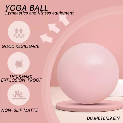 1pcs Small Pilates Ball 9 Inch Small Exercise Ball Mini Workout Yoga Balls for Gym Yoga, Core Training, Fitness, Workout, Stability, Improves Balance(Green)
