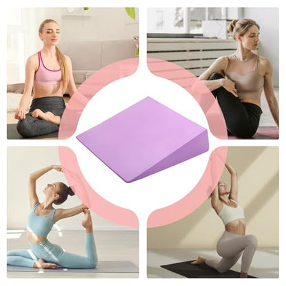 Foot Wedge Blocks - 12.8x11.8x3.5in Incline Slant Board, Stretch Foam Balance Pads, Home Physical therapyTraining | Calf Stretcher Equipment for Exercise, Gym, Fitness, Mobility, Recovery, Strength