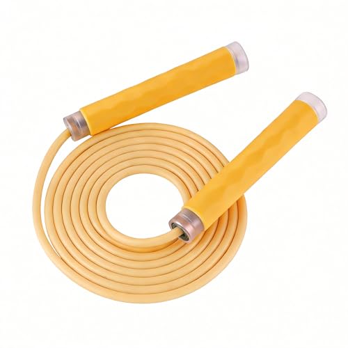YUEDONG Fitness Jump Rope for Women & Men, 7MM PVC Cardio Rope for Fat Burning, Tangle-Free Ball Bearings, Adjustable Length, Beginner Home Workout Rope