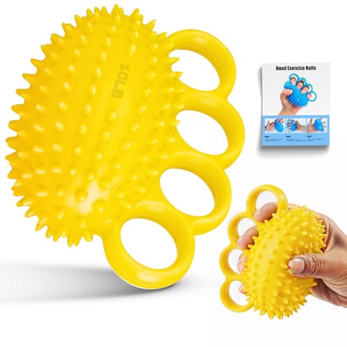 Hand Exercise Ball, Finger Therapy Ball, Grip Strengthener for Adults - Stress Relief, Massage Ball, Resistance Training for Wrist Flexibility, Hand Strengthening, Anxiety Relief
