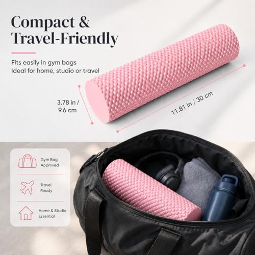 Foam Yoga Column, 2026 Upgrade Eva Long Foam Rollers with Trigger Point, Standard Foam Roller High-Density Massage Roller for Home Gym Travel Muscle Relif (Pink) - color: Pink