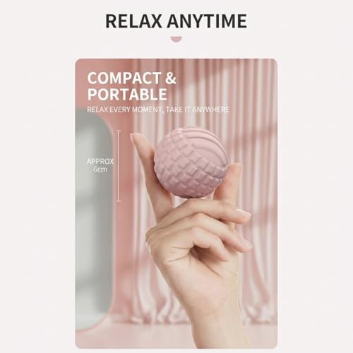 Fascia Massage Ball, TPR Trigger Point Ball & Peanut Ball for Men Women Muscle Relief Yoga Fitness ([Pink] 4.5cm) - color: [Pink] 4.5cm