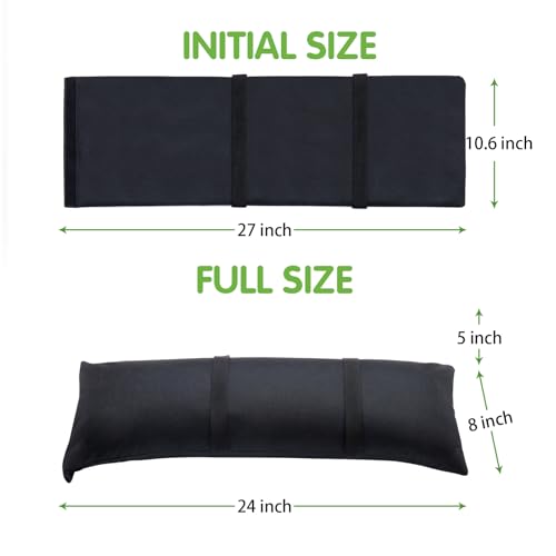Sand Bags for Weight, 2 x 44 LBS Fillable Black Empty SandBags for Umbrella Base, Outdoor Cantilever Patio Umbrella Stand, Backyard Furniture, Trampoline(Without Sand)(2, Black)