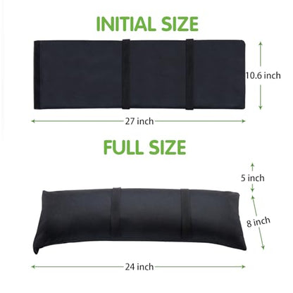 Sand Bags for Weight, 2 x 44 LBS Fillable Black Empty SandBags for Umbrella Base, Outdoor Cantilever Patio Umbrella Stand, Backyard Furniture, Trampoline(Without Sand)(2, Black)