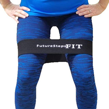 FUTURESTEPS Fabric Resistance Band - Exercise Band -Workout Band - Booty Hips Legs Band - Squat or Glute Workout - One Piece - Non Rolling Design - Heavy Duty for Women and Mens