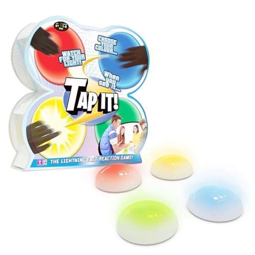 Fotorama Tap It Wireless Reaction Light Game, 4 Games in One Touch Play Set, Builds Hand-Eye Coordination Agility & Memory, Gifts for Kids Ages 6 & Up