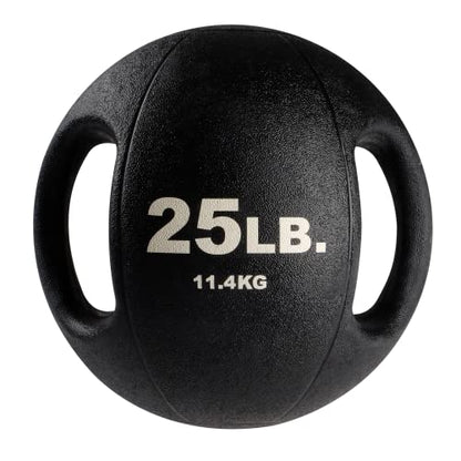 Body-Solid Exercise Medicine Balls, Heavy-Duty Non Slip Rubber Grip with Dual Handles Medicine Ball for Weights Training, Weightlifting & Core Workouts - size: 25 lbs.