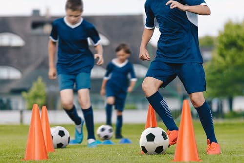 PXZBLG 12/24/50pcs Soccer Cones, 7" Soccer Cones, Plastic Traffic Cones, Training Cones for Basketball Football Skating Drills Practice