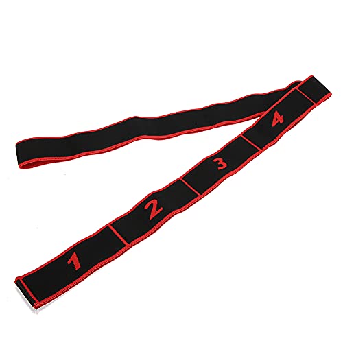 Pilipane Waist Back Leg Stretch Strap, Stretching Strap Yoga Strap for Home Workout, Exercise Strap for Pilates, Dance and Gymnastics (red)