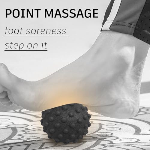 NGT new guide steps Fascia Massage Ball, Suitable for Relaxing Muscles, Restoring Fascia, and Improving Body Condition for All Parts of the Body. (Black)