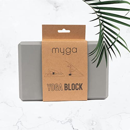 MYGA Yoga Block,Lightweight EVA Foam Yoga Brick,High Density Non-Slip Block for Yoga Poses, Pilates, Balance and Flexibility - color: Grey