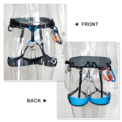 NewDoar Climbing Harness, Mountaineering Rock Climbing Harness, Men Women Tree Ice Climbing Half Body, Safety Belt Rappelling - size: Small