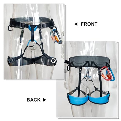 NewDoar Climbing Harness, Mountaineering Rock Climbing Harness, Men Women Tree Ice Climbing Half Body, Safety Belt Rappelling - size: Medium