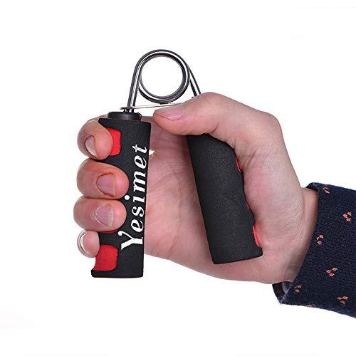 Hand Grip Strengthener Set, Forearm Exerciser, Finger Exercise Gripper, Grip Strength Trainer, hand Trainer-Soft Foam Hand Exerciser for Quickly Increasing Forearm and Hand Grips,2 Pack - color: Red