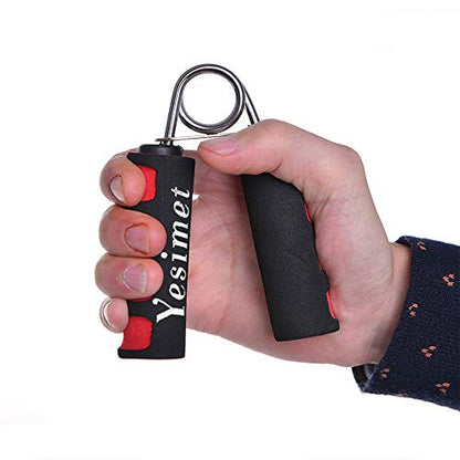 Hand Grip Strengthener Set, Forearm Exerciser, Finger Exercise Gripper, Grip Strength Trainer, hand Trainer-Soft Foam Hand Exerciser for Quickly Increasing Forearm and Hand Grips,2 Pack - color: Red