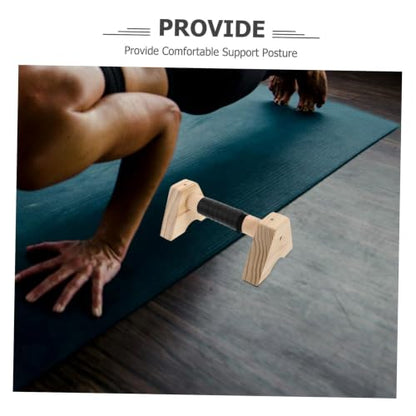 ORFOFE Wooden Push up Bars Pushup Handles Beech Wood Non-slip Parallettes for Men Women Home Gym Strength Training Bodyweight Workouts