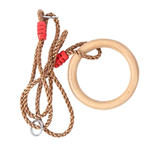 Wooden Gymnastics Rings, Wooden Swing Rings 120 Kg Load-Bearing for Adults for Children