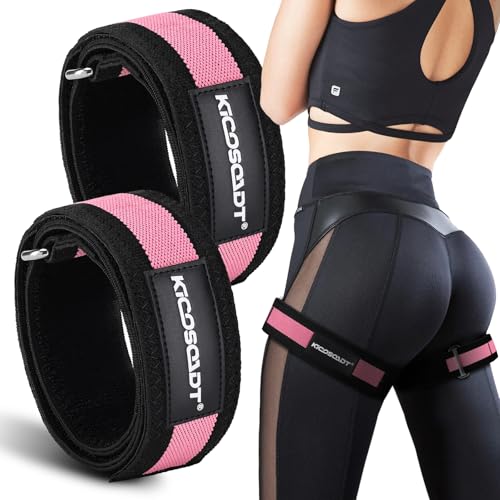 Booty Bands for Women, Glute Bands & BFR Bands for Legs, Adjustable Blood Flow Restriction Bands for Squats, Hip Thrusts, Glute Workouts & Lower Body Training,with Carry Bag - color: Pink