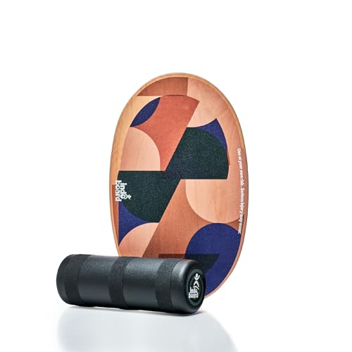 The Original Indo Board - Balance Board Trainer for Core Strength, Stability & Athletic Performance - Surfing, Skateboarding, Snowboarding, Yoga, Physical Therapy & More. Includes Board and Roller. - color: Cuby