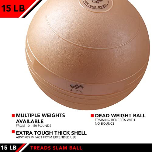 JFIT Slam Ball – Build Strength - Endurance & Power | Superior Grip | Sand-Filled Core | Indoor & Outdoor Use