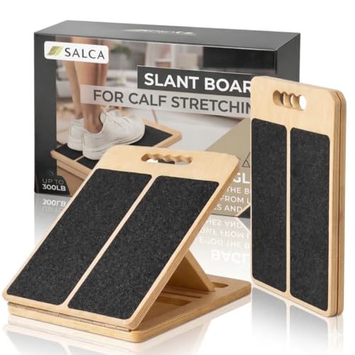 Slant Board for Adults with Adjustable Angle – Balance Boards for Adults for Stretching, Squats & Rehab – Slantboard for Calf, Ankle - Portable Velour Board for Squats, & Lower Body Training
