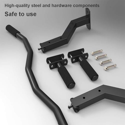 Wall-Mounted Pull-Up Bar, Heavy-Duty Steel Fitness Bar With Non-Slip Handles, Multi-Grip Home Gym Equipment, Supports 250kg Load
