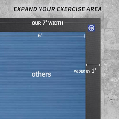 MRO Extra Large Exercise Mat 12'x7'/9'x7'/7'x7'/7'x5'(7mm) - color: Black, size: 7*9 FT