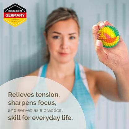 2X Spiky DBT Skill Balls | 2inch | Magnetic Stress Relief Balls | Spiky Massage Balls for Relaxation, Tension Release, Focus & Mobility (Rainbow) - color: Rainbow