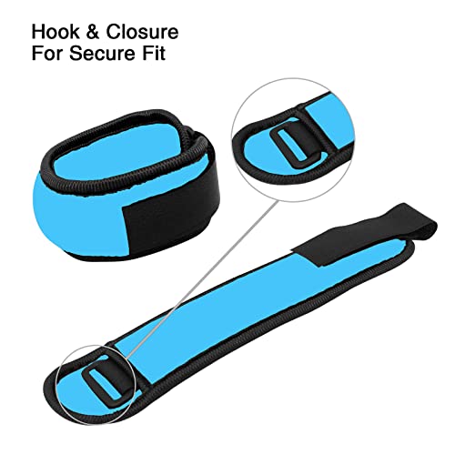 Pesas de Tobillo/Muñeca, Pesas de Puño de Mano de Brazo de Pierna Pequeña para Mujeres y Niños, Equipo de Ejercicio con Correas Ajustables para Gimnasio, Caminar, Trotar, Aeróbicos (1 Par) - color: 1.1 lb, Blue