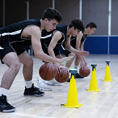 BlazePod Reaction Training Kit Smart Pods for Speed, Agility & Cognitive Drills - Pro-Level Training for Athletes, Trainers, Therapists & Coaches - App Access Included (Cone Adaptor Kit)