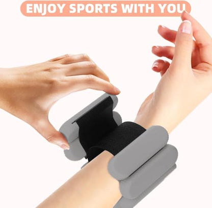 YOVKOK Adjustable Wrist Ankle Weights, 2 LBS/Pair, Bundle Options - color: Gray