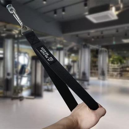 Arm Wrestling Training Strap Belt Hand Grip Arm Finger Forearm Exerciser Strengthener for Cable Machine and Free Weight - color: strap with 18mm loading pin