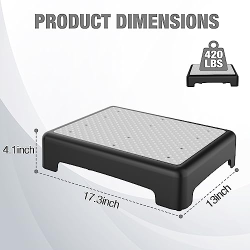 HBTower Mobility Step Stool for Adults & Seniors,Non-Slip Platform - color: Gray