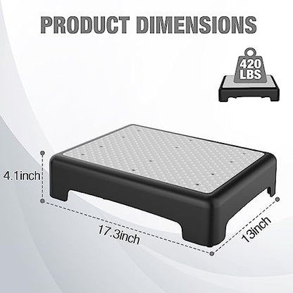 HBTower Mobility Step Stool for Adults & Seniors,Non-Slip Platform - color: Gray
