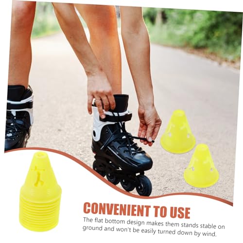 Toddmomy Skating Sign Bucket Practice Cones Small Traffic Cones Training Cones Play Cones Plastic Cones Sports - color: Yellow