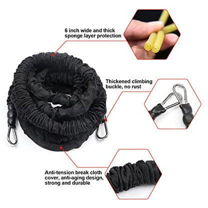 Resistance Running Training Bungee Band, Bungee Resistance Cord Set, Long Resistance Band, Lateral Movement Sprint Overspeed Training Fitness for Fast