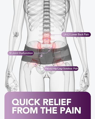 Sacroiliac SI Belt for Women, Enhanced Compression for SI Joint Pain - size: Large