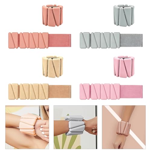 Adjustable Silicone Ankle Wrist Weights Strap for Wrist Leg and Ankle Training Providing Customizable Resistance Levels - color: Nude Color