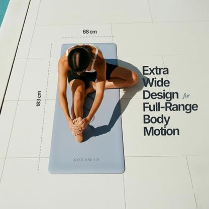 Natural Rubber Workout Mat with Bag | Thick Rubber mat 4.5 mm | Non Slip Yoga Mat Non Slip| Gym Mats for Home Gym Floor Mat, Home Exercise Mats for Home Workout Accessories, Fitness Mat, Workout Mats for Home Gym, Yoga Matt, Stretching Mat, Thick Exercise