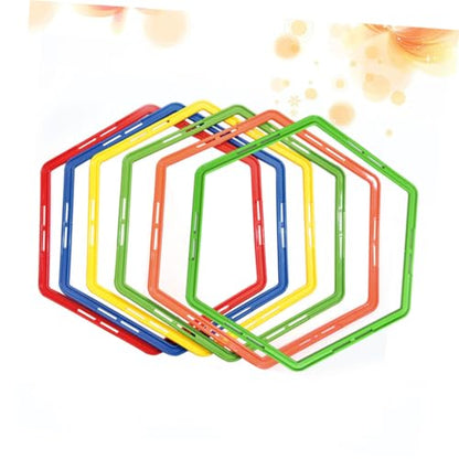 Fitness Ring Set 6 Pcs Soccer Agility Training Set Durable for Soccer Football Basketball Endurance Muscle Training Random Color