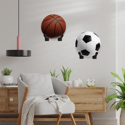 Medicine Ball Rack,Exercise Ball Holder,Wall Rack for Gym Garage Storage Yoga Ball,Suitable for Yoga Ball/Stability Ball/Barre Ball/Yoga Block/Volleyball/Basketball - color: 1 Black
