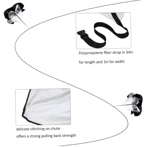 Running Parachute Resistance Umbrella Power Chute Speed Training Running Parachute Resistance Trainer Black