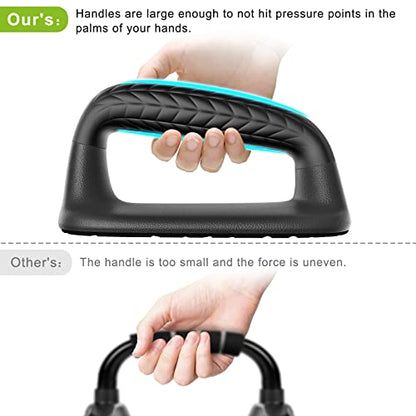 SELEWARE Push Up Bars Pushup Stands Push Up Handles w/Soft Rubber Handles - color: A: Black