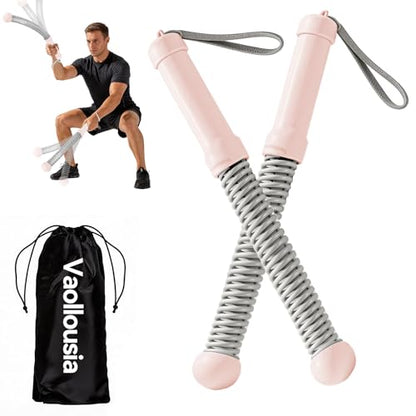 Weighted Ropeless Battle Ropes for Home Gym&Travel - 2 Pack Cordless Portable Battle Ropes, Exercise Rope Sticks for HIIT, Strength & Cardio, Fitness Enthusiasts and Athletes