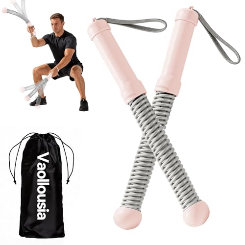 Weighted Ropeless Battle Ropes for Home Gym&Travel - 2 Pack Cordless Portable Battle Ropes, Exercise Rope Sticks for HIIT, Strength & Cardio, Fitness Enthusiasts and Athletes