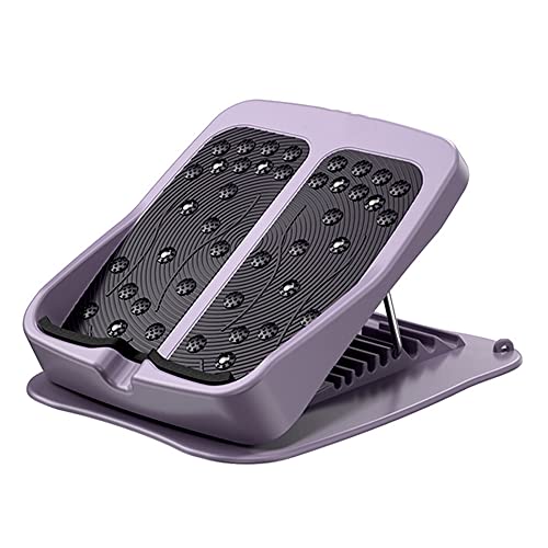 9Gear Anti Slip Portable Slant Board Foot Stretch Wedge Board Foot Massage Tension Plate Adjustable Incline Board Calf Ankle Stretcher - color: Green,pink,purple