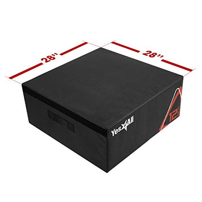 Yes4All Adjustable Soft Plyo Box, Jumping Trainer - For Plyometric Exercises and Conditioning, Multiple Height Variations