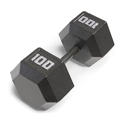 Marcy Cast Iron Hex Dumbbells Collection - Available size from 3-lb to 100-lb, SOLD INDIVIDUALLY - style: 100lbs