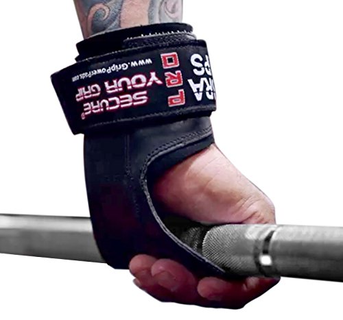 Cobra Grips Weight Lifting Gloves with Adjustable Neoprene Padded Wrist Wraps - Heavy Duty Alternative to Power Lifting Hooks for Deadlifts - color: A PRO Black Rubber, size: 5.5 - 8.75"