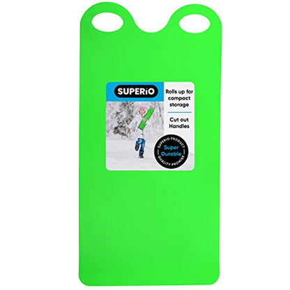 Superio Snow Slider Mat, Flexible Snow Sled Flying Carpet, Roll up Sleds for Kids 36" / Adults 54" Lightweight Plastic Snowboard Sled, 1 Pack